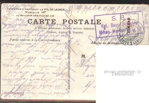Kuenstlerkarte D. Besnou La Mer La Cote – Bild 2