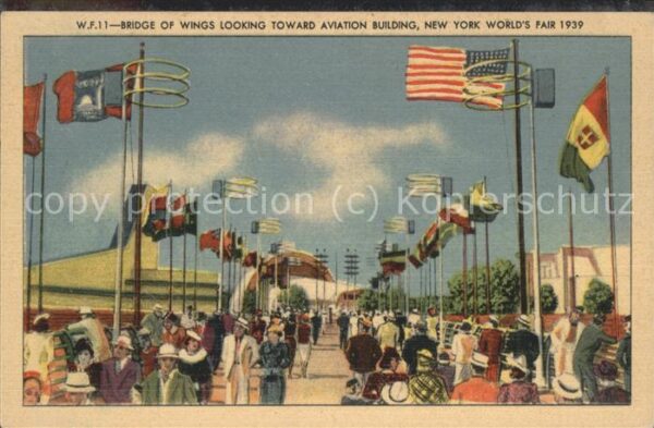 Exposition Worlds Fair New York 1939 Bridge Wings Aviation Building