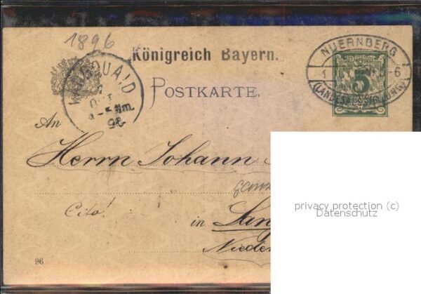 Ausstellung Bayr Landes Nuernberg 1896 Gebäude – Bild 2