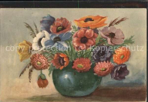 Blumen Stillleben Mohnblumen Blumenvase