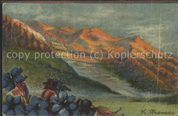 Kuenstlerkarte K. Riemer Berge