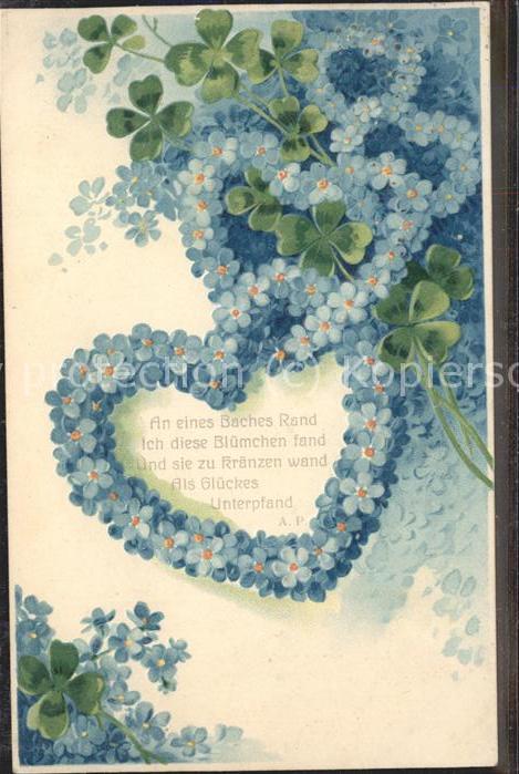 Blumen Spruch Kleeblatt