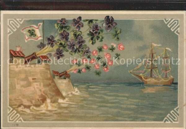 Blumen Segelschiff Kleeblatt
