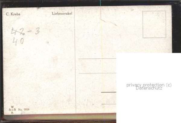 Kuenstlerkarte C. Krebs Engel Amor Liebesorakel – Bild 2