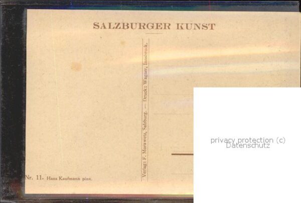 Kuenstlerkarte Kaufmann Hans Nr. 11 Engel Schaukel Eng – Bild 2