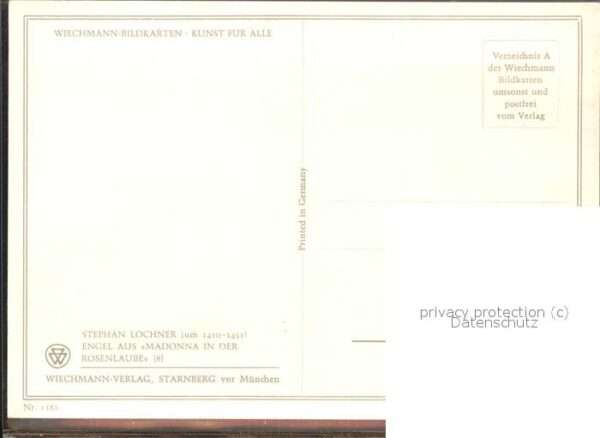 Harfe Mandoline Engel Künstlerkarte Wiechmann – Bild 2