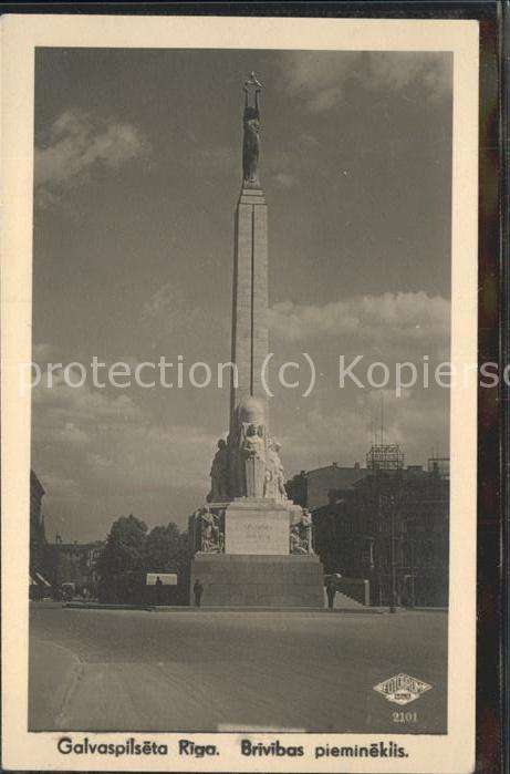Riga Lettland Galvaspilseta Brivibas piemineklis
