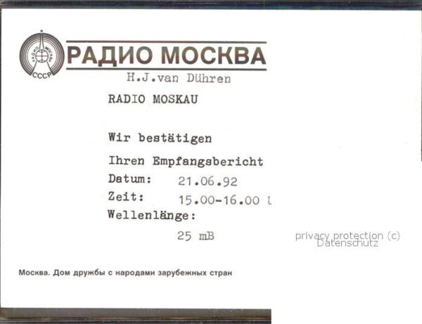 Moskau Moscou Radio Moskau – Bild 2