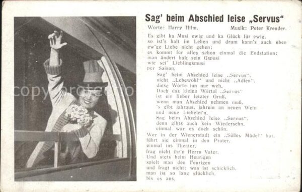 Liederkarte Sag beim Abschied leise Servus