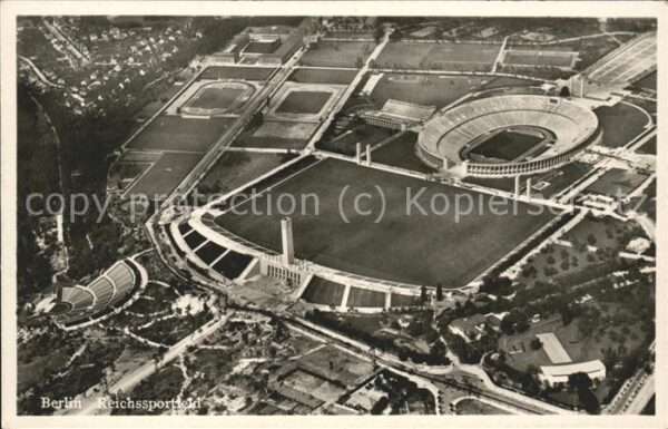 Stadion Berlin Reichssportfeld Fliegeraufnahme