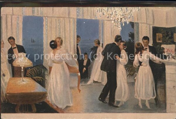 Kuenstlerkarte H. Slott-Moller Nr. 1304 Sommernachtsba
