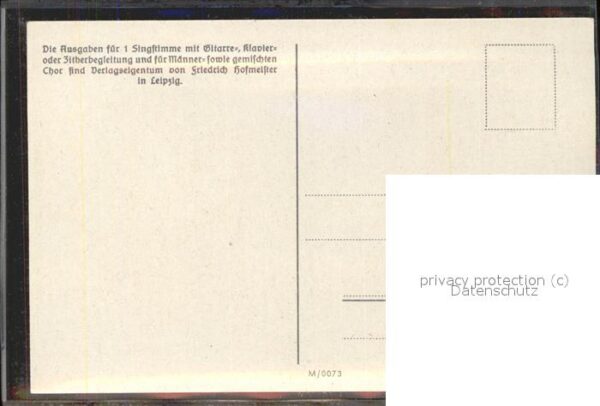 Liederkarte Arzgeberch wie bist du schü – Bild 2