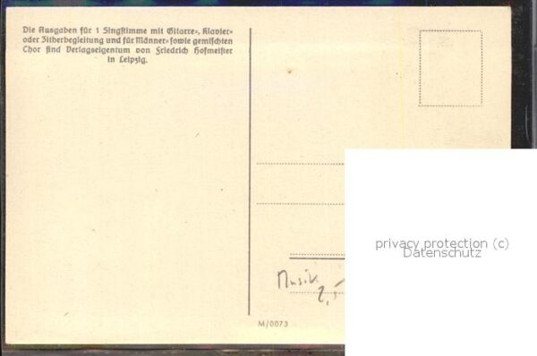 Liederkarte Wu de Walder haamlich rauschen – Bild 2