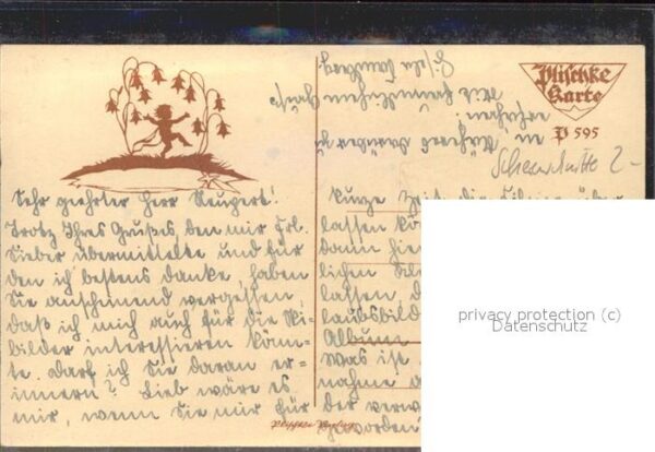 Scherenschnitt Schattenbildkarte Esel Elfe – Bild 2
