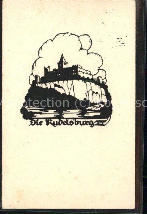 Scherenschnitt Schattenbildkarte Rudelsburg