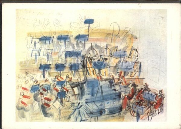 Musikanten Orchester Klavier Cello Geige Dufy Nr.