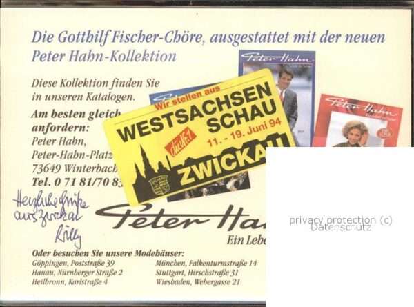 Gesang Musik Gotthilf Fischer-Chöre Autogramm – Bild 2