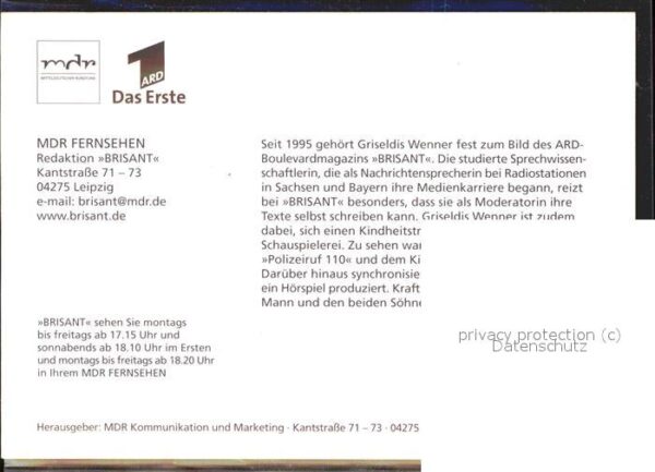 Persoenlichkeiten Griseldis Wenner Brisant – Bild 2