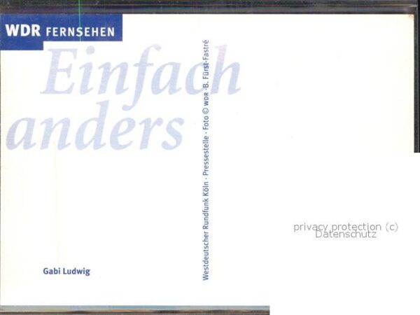 Rundfunk Gabi Ludwig WDR Autogramm – Bild 2
