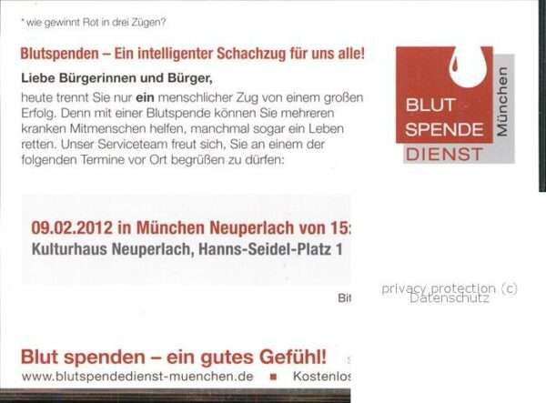 Schach München-Neuperlach Blutspende – Bild 2