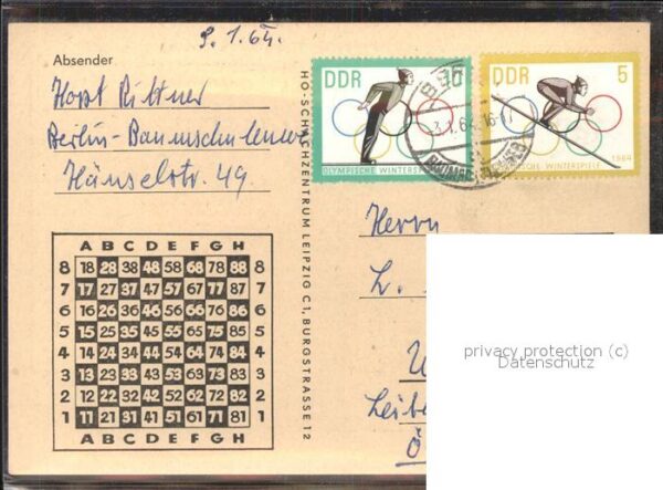 Schach Fernschachkarte Berlin – Bild 2
