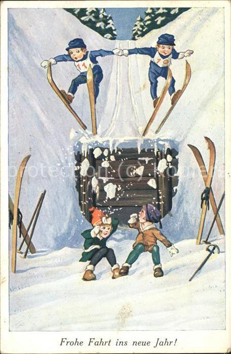 Ski-Flugschanze Kinder Winter Ski