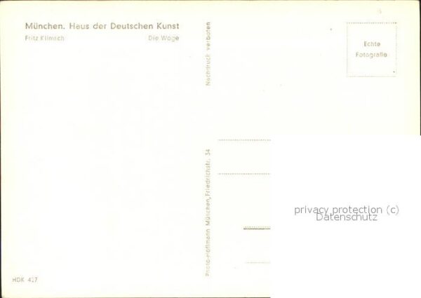Skulpturen Klimsch Fritz Die Wage München Haus der – Bild 2