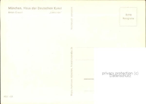 Kuenstlerkarte Skulptur Anton Grauel Liebende – Bild 2