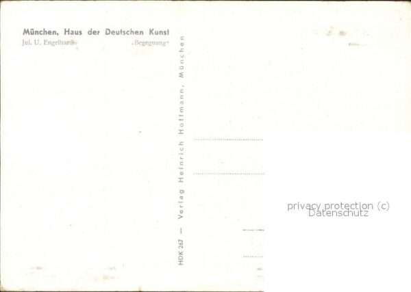 Kuenstlerkarte Jul. U. Engelhard Begegnung Haus der De – Bild 2