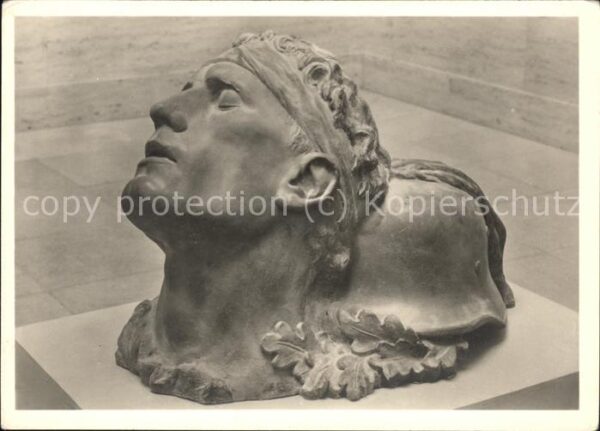 Kuenstlerkarte K. Bronisch in Memoriam Skulptur