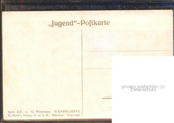Kuenstlerkarte G. Wustmann Gänseliesel – Bild 2