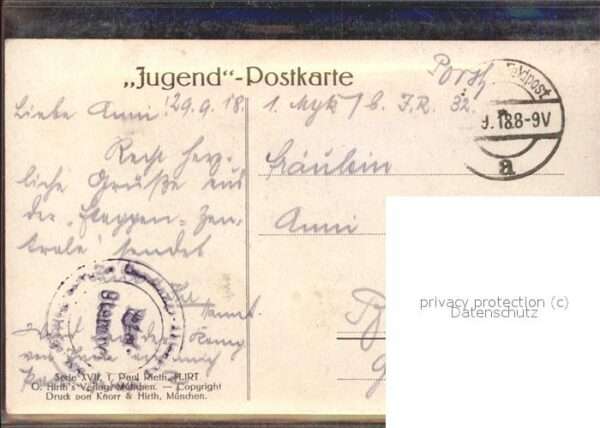 Kuenstlerkarte Paul Rieth Flirt Paar Soldat – Bild 2