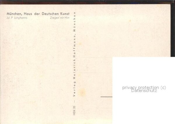 Kuenstlerkarte Jul. P. Junghans Ziegen mit Hirt – Bild 2
