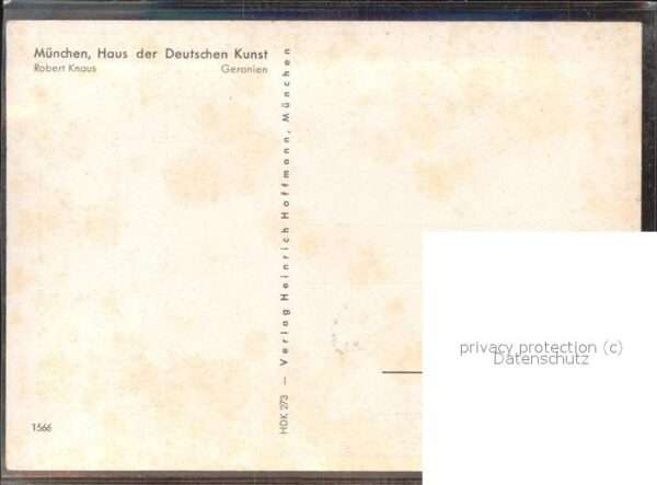 Kuenstlerkarte Robert Knaus Geranien – Bild 2