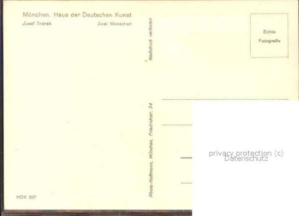 Skulpturen Josef Tnorak Künstlerkarte Zwei Mensche – Bild 2