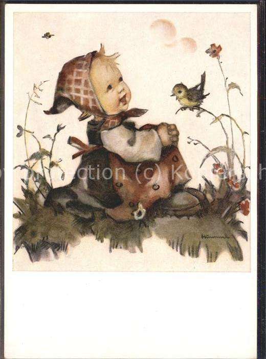 Hummel Nr. 5896 Kind Mädchen Vogel