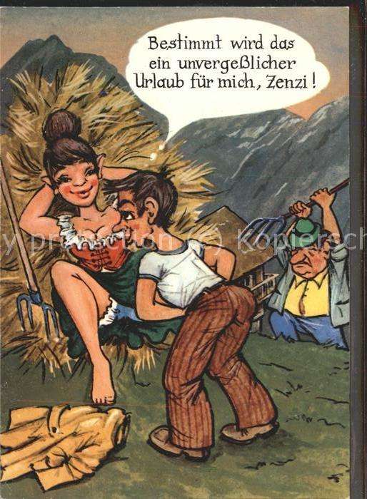 Humor Bauer Heu Paar