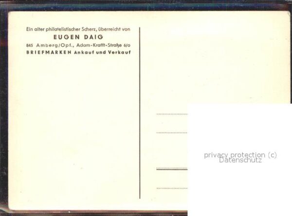 Humor philatelistischer Scherz Eugen Daig – Bild 2