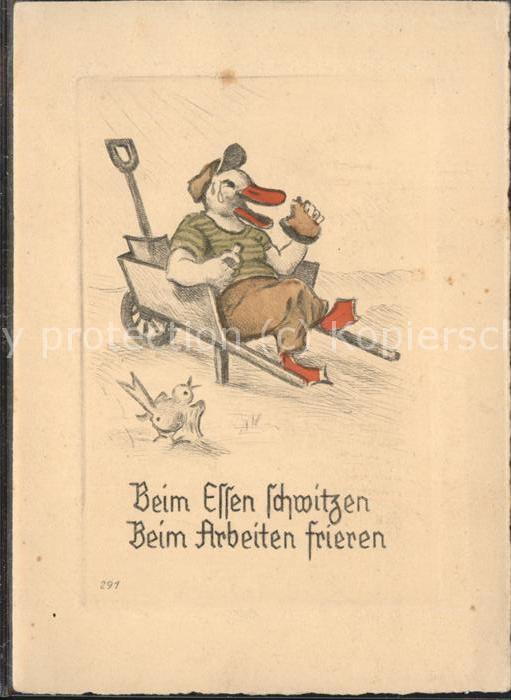 Humor Ente Beim Essen schwitzen beim arbeiten