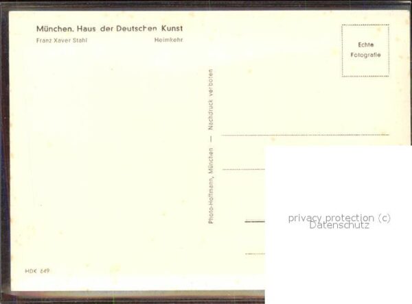 Kuenstlerkarte Franz Xaver Stahl Heimkehr – Bild 2