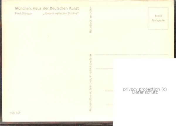 Kuenstlerkarte Ferd. Staeger Abwehr ostischer Einfälle – Bild 2