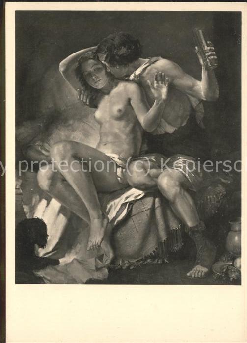 Kuenstlerkarte Karl Truppe Bacchus Ariadne