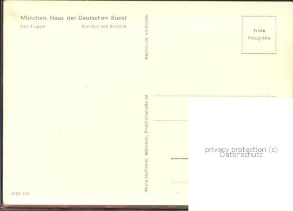 Kuenstlerkarte Karl Truppe Bacchus Ariadne – Bild 2