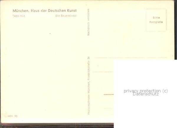 Kuenstlerkarte Sepp Hilz Die Bauernbraut – Bild 2