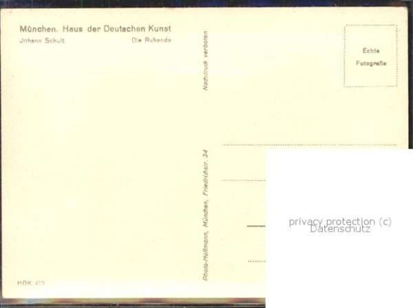 Kuenstlerkarte Johann Schult Die Ruhende – Bild 2