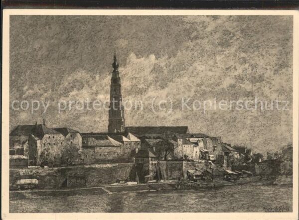 Kuenstlerkarte Friedrich Schüz Alt-Braunau