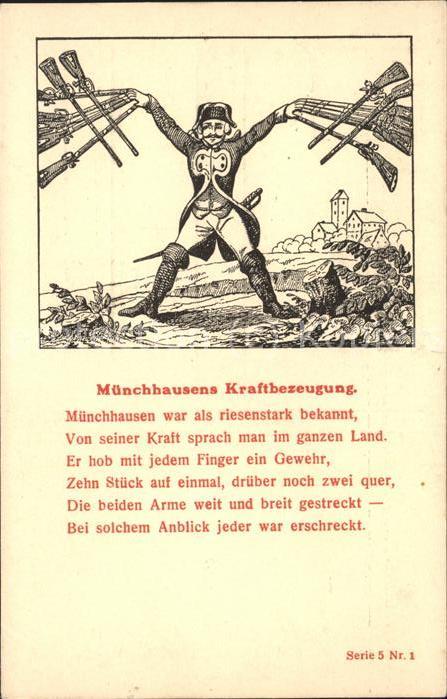 Sagen Maerchen Münchhausens Kraftbeseugung Serie 5 Nr.