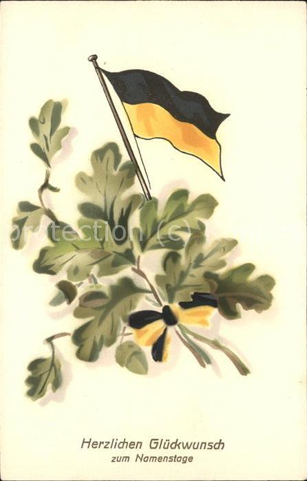 Namenstag Namenskarte Zeichnung Fahne