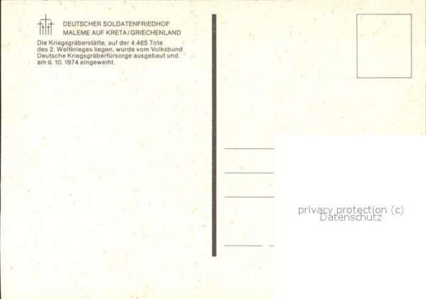 Tod deutscher Soldatenfriedhof Kreta Griech – Bild 2