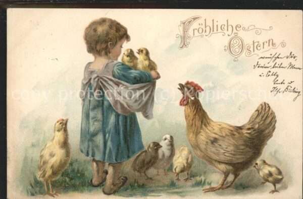 Ostern Easter Paques Küken Hühner Kind
